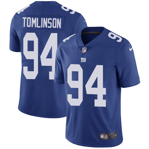 Nike Giants #94 Dalvin Tomlinson Royal Blue Team Color Men's Stitched NFL Vapor Untouchable Limited Jersey - Click Image to Close
